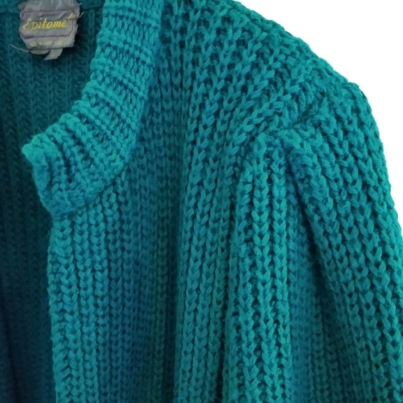 Vtg Balloon Sleeve Wool Cardigan - Picture 3 of 9